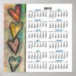 Hearts 2012 Wall Calendar Poster