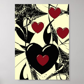 Hearts 4 print