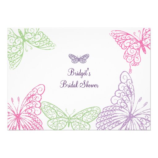 Heart's a Flutter Bridal Shower Invitation
