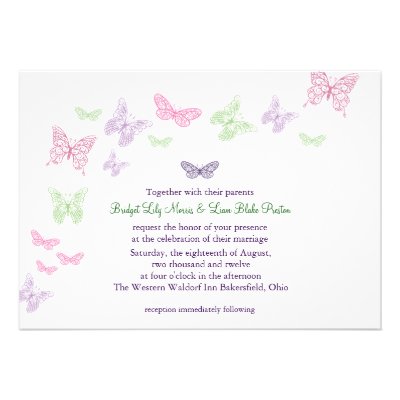Heart&#39;s a Flutter Wedding Invitation