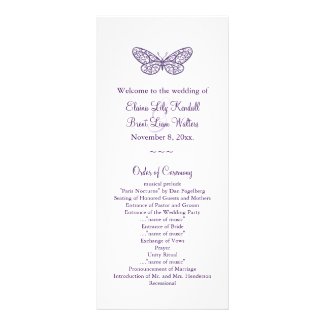 Heart's a Flutter Wedding Program