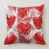 Hearts Afire Abstract Pillow pillows