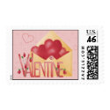 Hearts and Bows Valentine Postage postage by valentinesday Hearts and Bows Valentine Postage postage