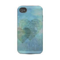 Hearts and Butterflies Blue Phone Case Iphone 4 Tough Covers