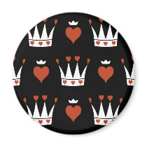 Hearts and Crowns Motif magnets