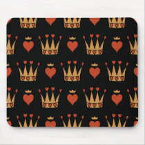 Hearts and Crowns Motif mousepads