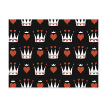 Hearts and Crowns Motif postcards