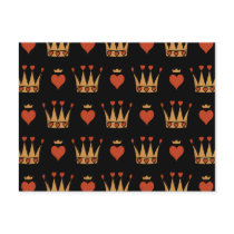 Hearts and Crowns Motif postcards