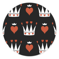 Hearts and Crowns Motif stickers
