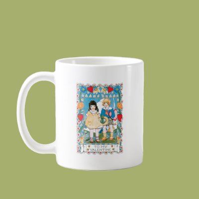 Hearts and Daisies Valentine Mugs Zazzle_mug