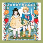 Hearts and Daisies Valentine Print