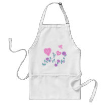 Hearts and Flowers aprons