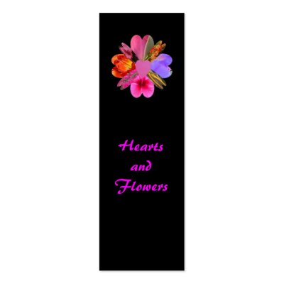 pictures of hearts and flowers. Hearts and Flowers, Bookmark