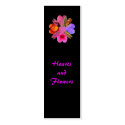 Hearts and Flowers, Bookmark business cards by SeaAngel Hearts and Flowers, Bookmark business cards