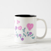 Hearts and Flowers mugs