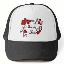 Hearts and flowers frame hats