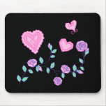 Hearts and Flowers Mouse Pad