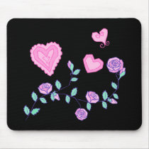 Hearts and Flowers mousepads