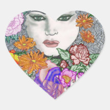 Hearts and Flowers Stickers
