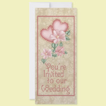Hearts and Flowers Wedding invitations