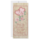 Hearts and Flowers Wedding Custom Announcement