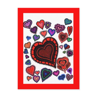 Hearts and Hearts postcard by SherryHolderHunt