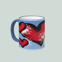 Hearts and Kisses mugs