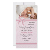 Hearts and Lace Photo Birth Announcement photo cards by mousearte Hearts and Lace Photo Birth Announcement photo cards