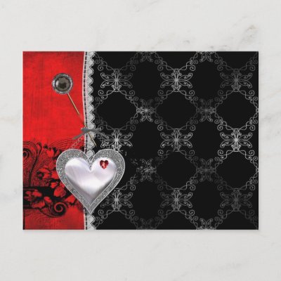 Hearts and Lace Postcard