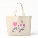 Hearts and Pink Roses Personalized bags