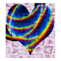 Hearts and Rainbows posters by daysrays Hearts and Rainbows posters