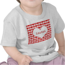 Hearts and Red Gingham Baby T-shirt