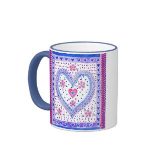 Hearts and Roses Coffee Mug mug
