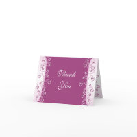 Hearts and Scrolls Thank You Card card
