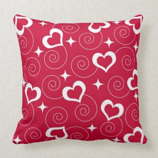 Hearts and Stars throwpillow