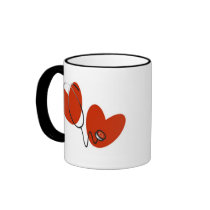 Hearts and Stethoscope Mug by nurse_doctor Hearts and Stethoscope Mug