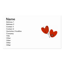 Hearts and Stethoscope T-shirts and Gifts Business Card