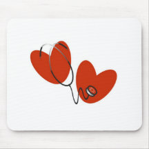 Hearts and Stethoscope T-shirts and Gifts Mousepad
