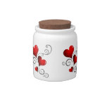 Hearts and Swirls Candy Jar