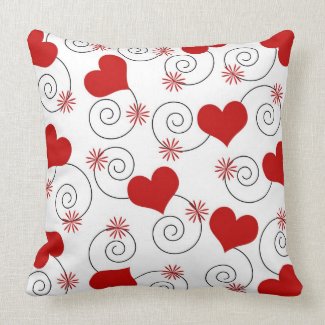 Hearts and swirls mojo_throwpillow