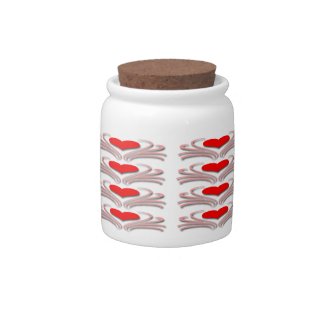 Hearts and Vines Candy Jar