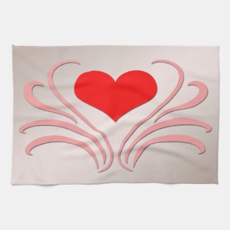 Hearts and Vines Kitchen Towels