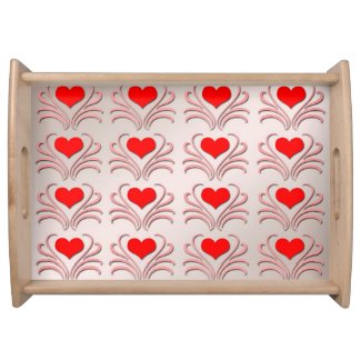 Hearts and Vines Large Serving Tray