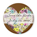 Hearts and Wild Flowers Save the Date Magnet by WeddingInvitations Hearts and Wild Flowers Save the Date Magnet