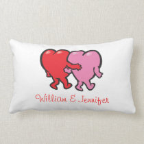 hearts arm in arm valentine couple pillow
