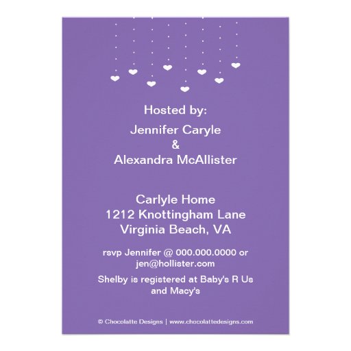 Hearts Baby Shower Invitations