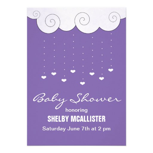 Hearts Baby Shower Invitations