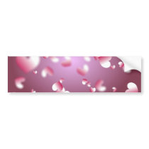 Hearts Background Bumper Stickers