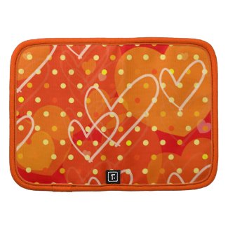 Hearts background, planner