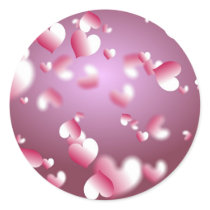 Hearts Background Stickers